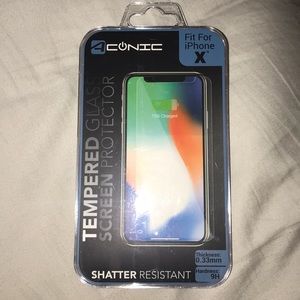 Tempered glass screen protector fit for iPhone X